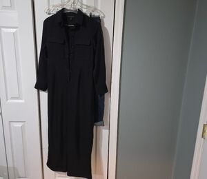 Banana Republic Black Long Sleeve Jumpsuit.  Size Petite 0.